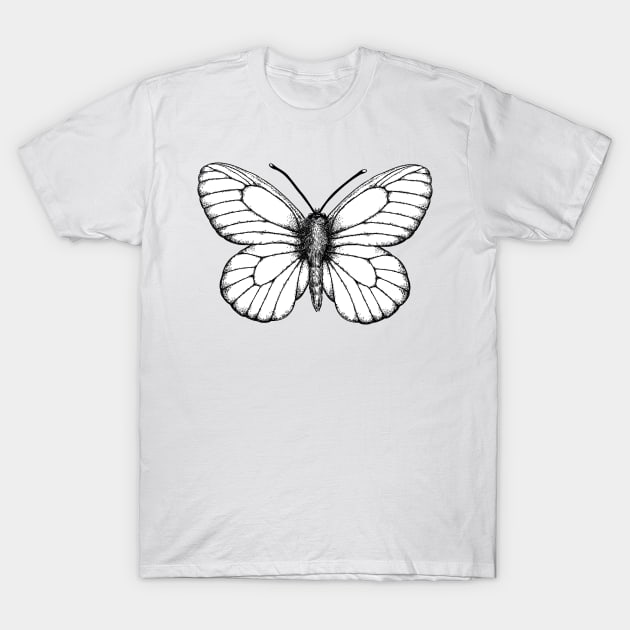 Black-veined white butterfly T-Shirt by katerinamk